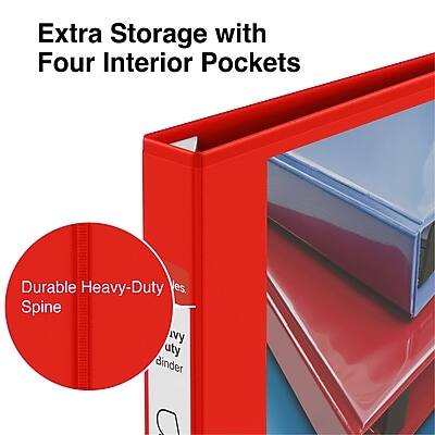Extra Storage with Four Interior Pockets

Durable Heavy-Duty Spine

Heavy-Duty Binder
