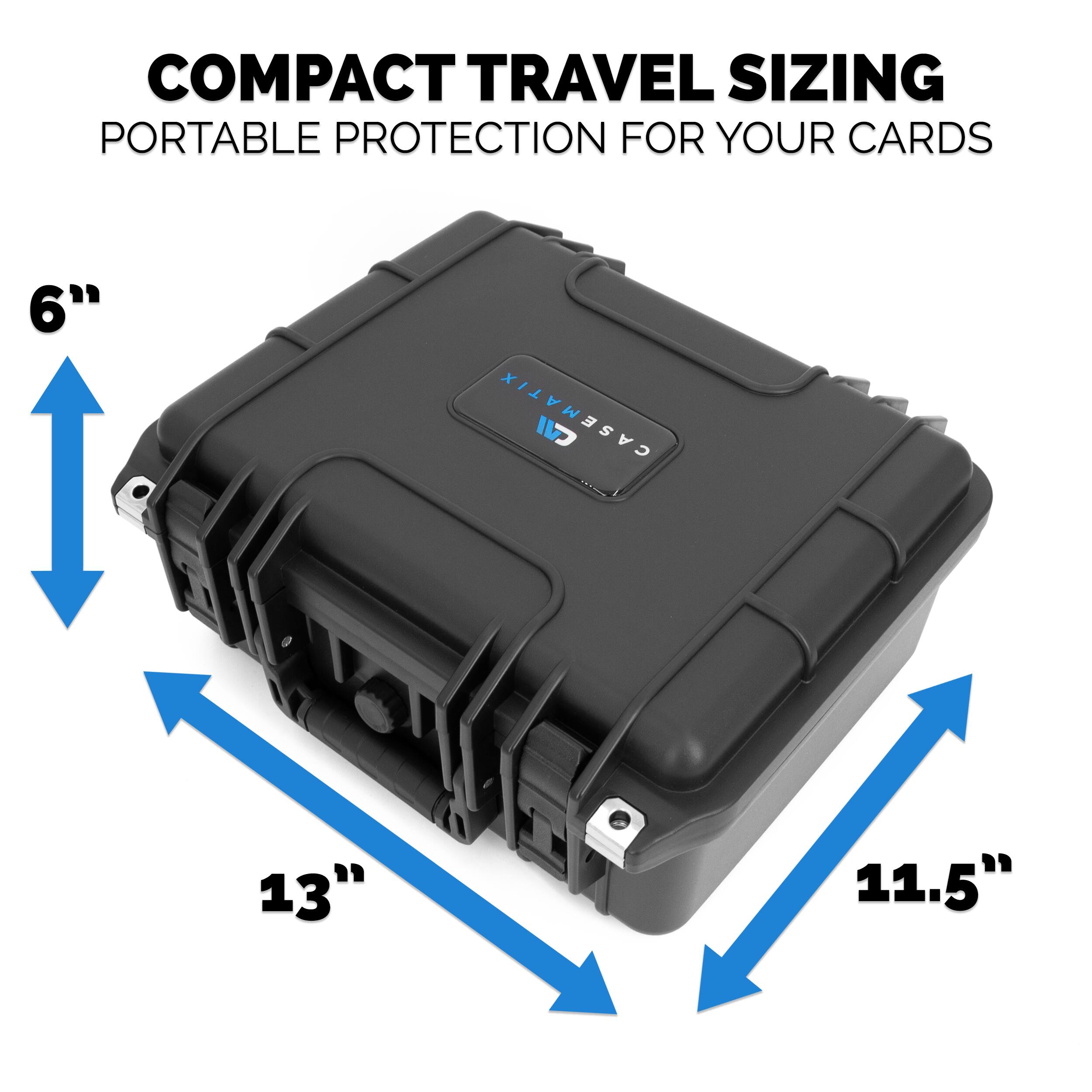 COMPACT TRAVEL SIZING  
PORTABLE PROTECTION FOR YOUR CARDS  

6"  
13"  
11.5"