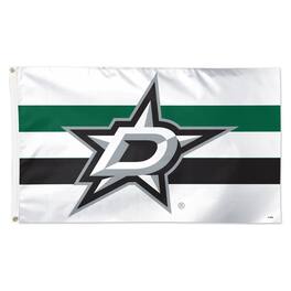 WinCraft - Dallas Stars 3' x 5' Horizontal Stripe Deluxe Single-Sided Flag - White