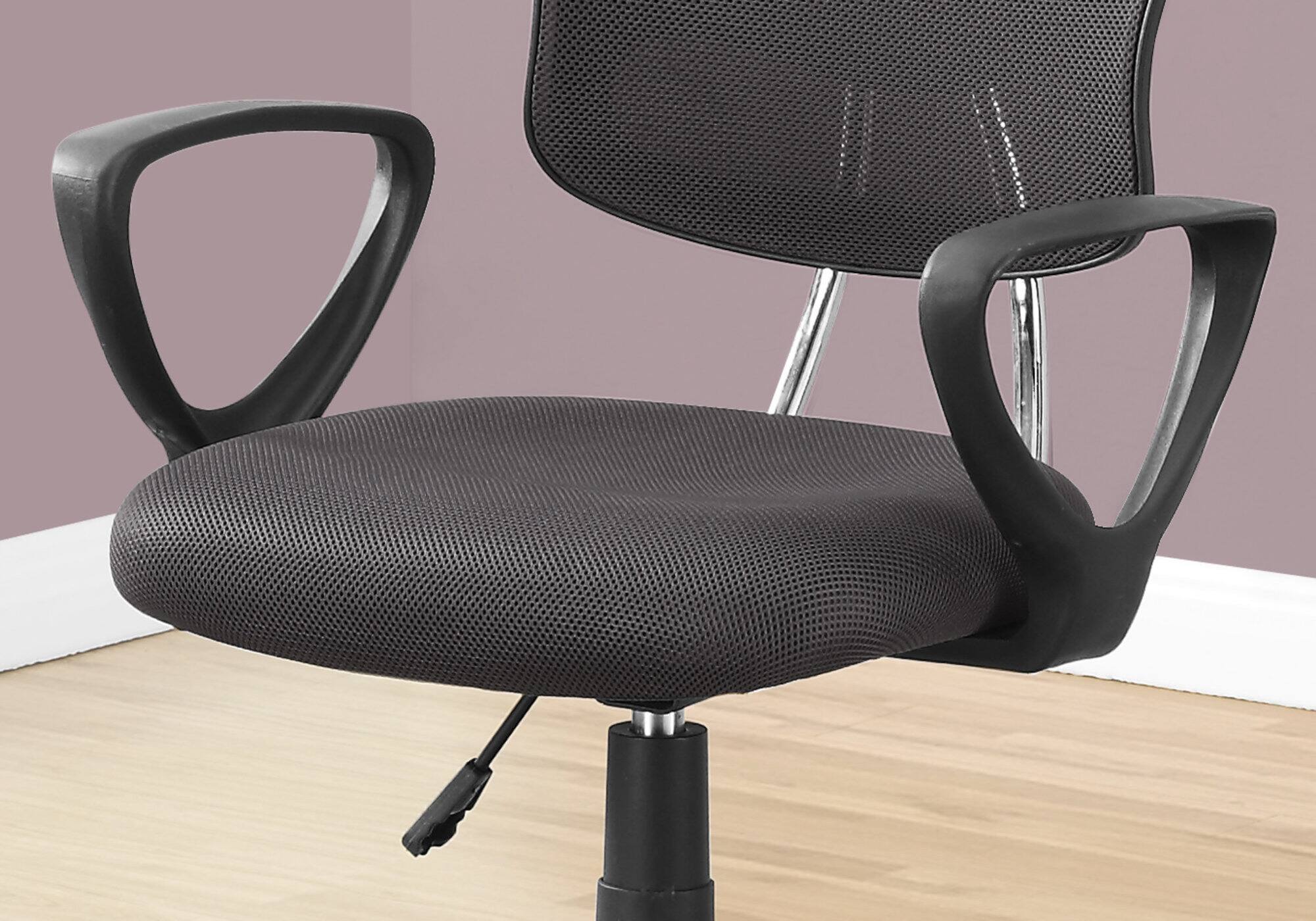 Alt View 1. TinyHomie - Grey Mesh Black Metal Contemporary Ergonomic Office Chair Adjustable Height - gray.