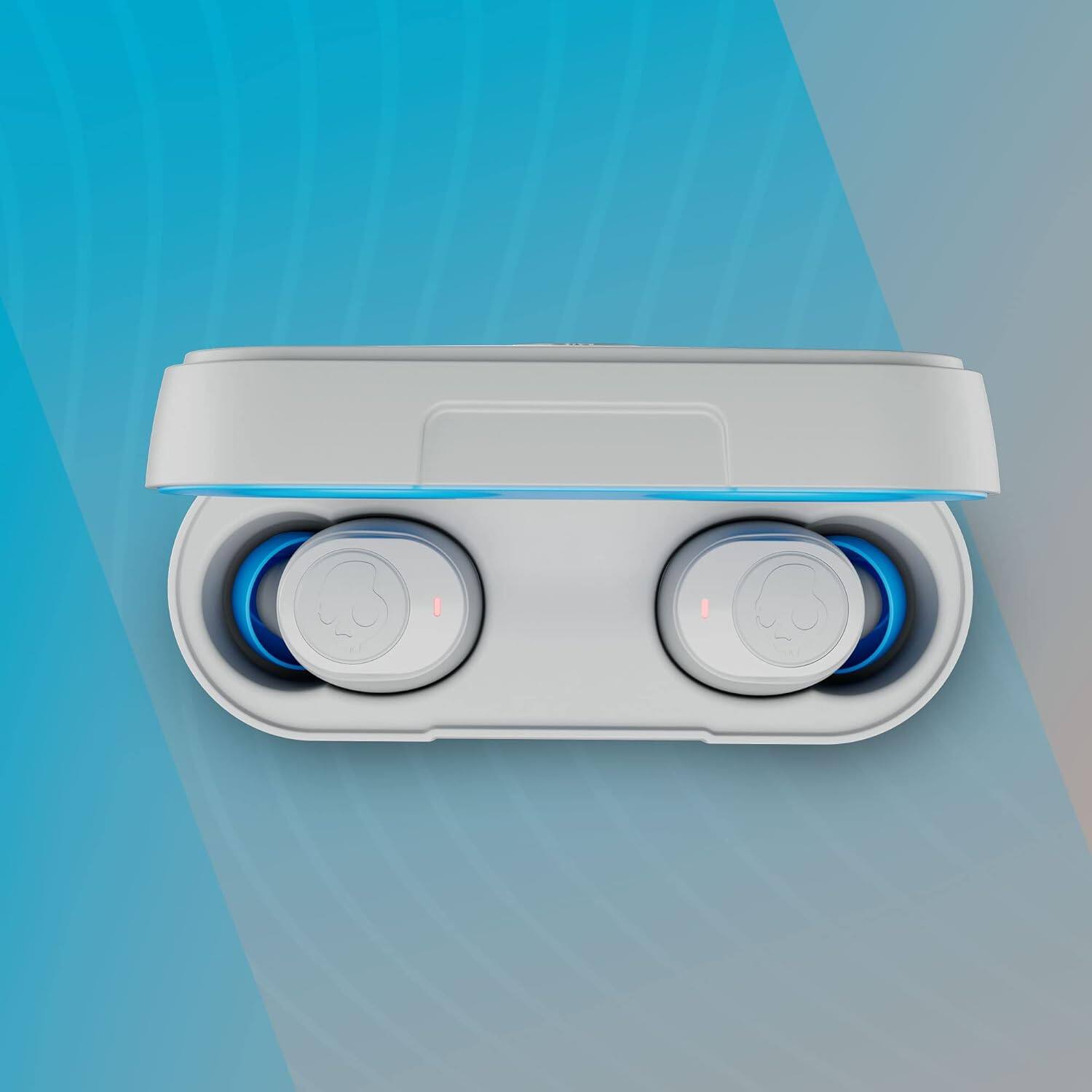 Angle. Skullcandy - Jib True 2 Bluetooth True Wireless Earbuds - Light Gray / Blue.