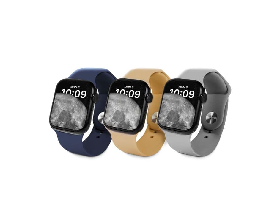 PureGear - PURE GEAR Watch Band Set 3 Pack For Apple Watch (42/44/45mm) - Navy/Gray/Teal