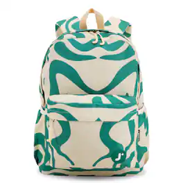 J World - Unisex Oz 17" Daily Backpack For School And Travel - GREEN SWIRL