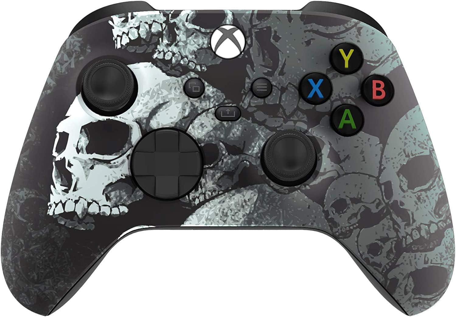 Custom Controllerzz - Custom Wireless Controller for Xbox Series X|S, Xbox One, & PC - Black Skullz