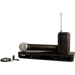 Shure - Wireless Combo System with PG58 Handheld and CVL Lavalier - 596 MHz to 616 MHz Operating Frequency - 50 Hz to 15