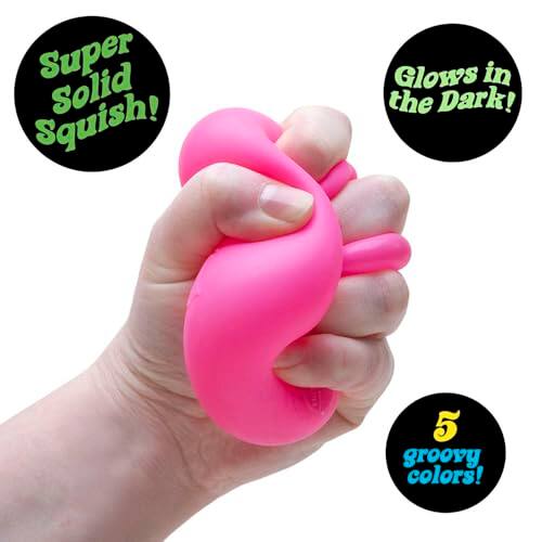 Super Solid Squish! Glows in the Dark! 5 groovy colors!