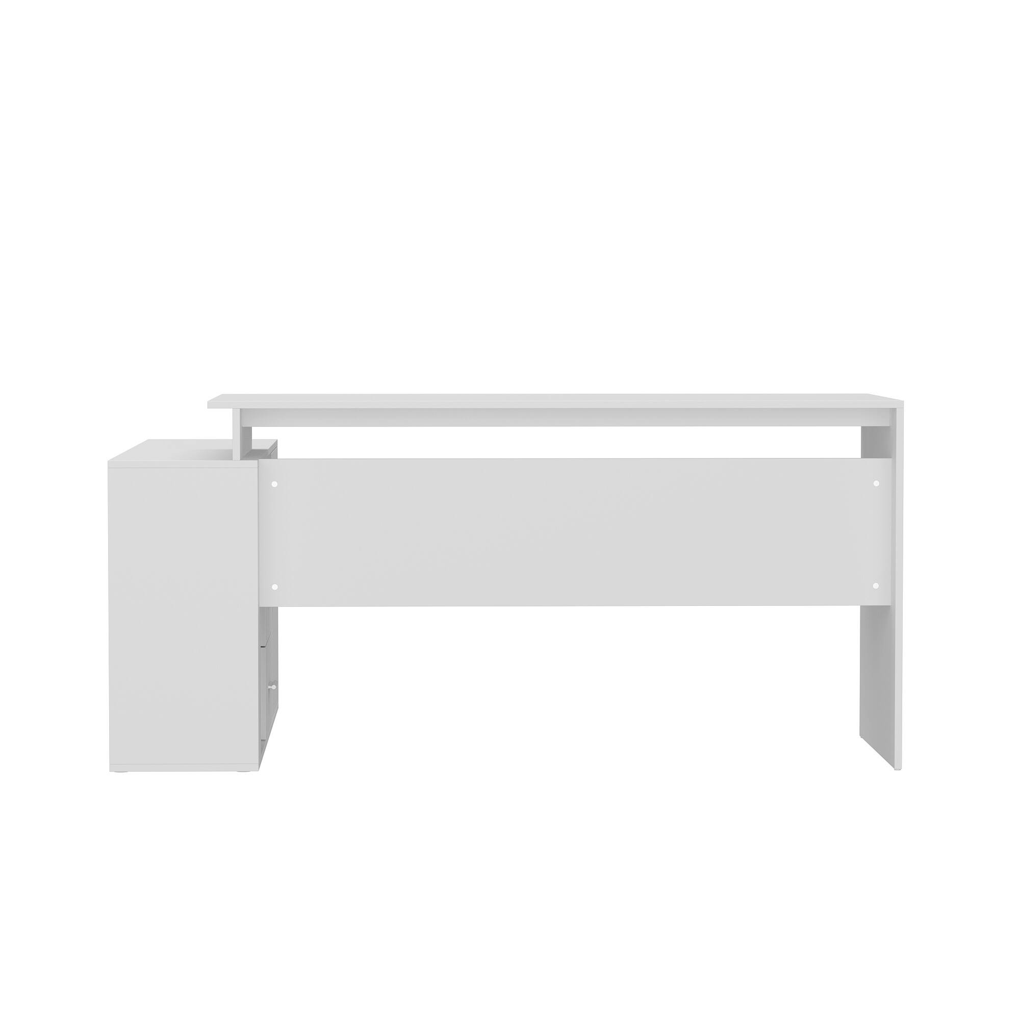 Alt View 1. FUFU & GAGA - FUFU&GAGA L - Shaped Multifunctional Desk - Storage - Rich Workstation for Home & Hobby Spaces - White.