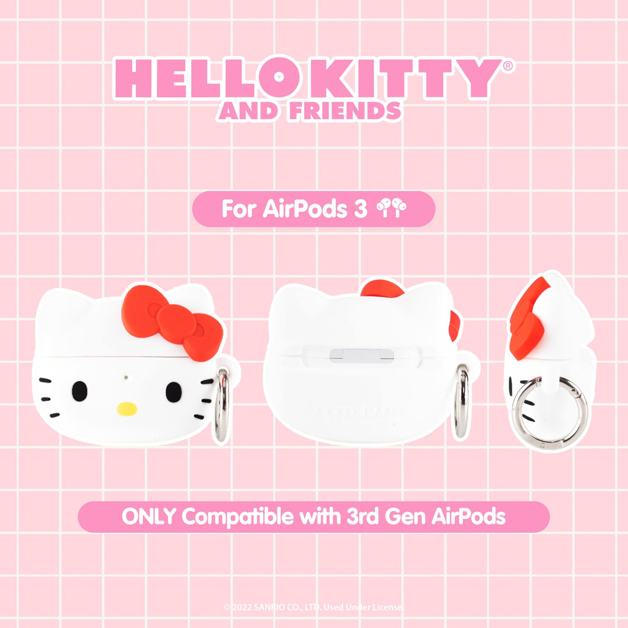 HELLO KITTY AND FRIENDS  
For AirPods 3  
ONLY Compatible with 3rd Gen AirPods 2022  
SANRIO CO., LTD Used Under License
