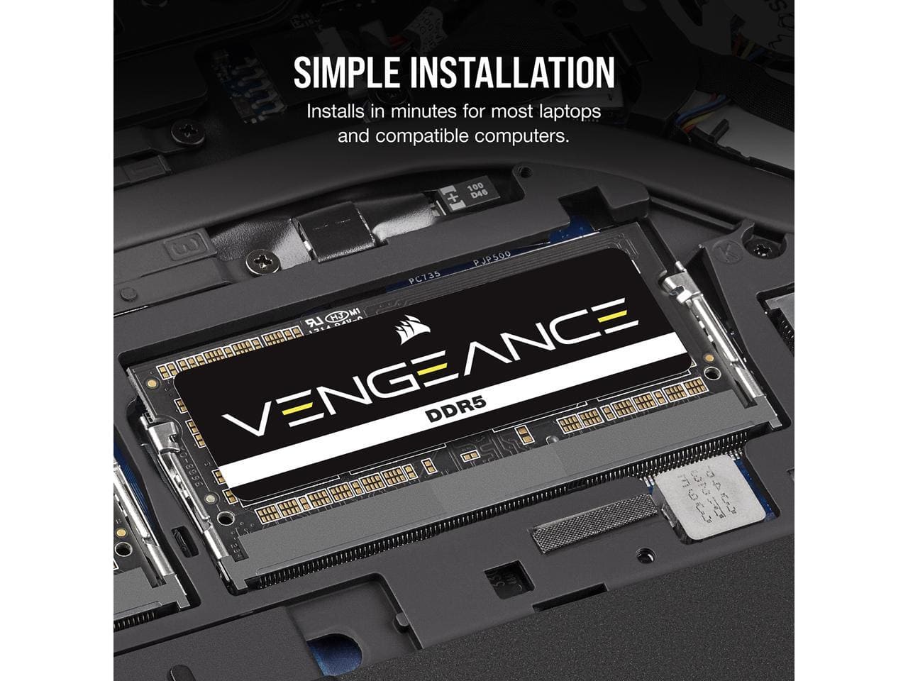 CORSAIR Vengeance 64GB (2 x 32GB) 262 Pin DDR5 SO DIMM DDR5 5600