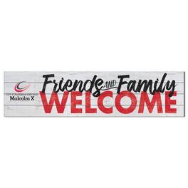 Jardine - Malcolm X College Hawks 10" x 40" Friends & Family Welcome Sign - White
