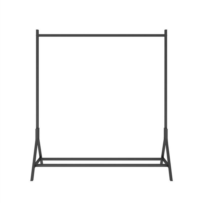 Alt View 3. ALEXOUN - Freestanding Garment Rack - Multi-functional Single Pole, Bedroom Clothing Storage, Industrial Decor, Metal Frame - Black.