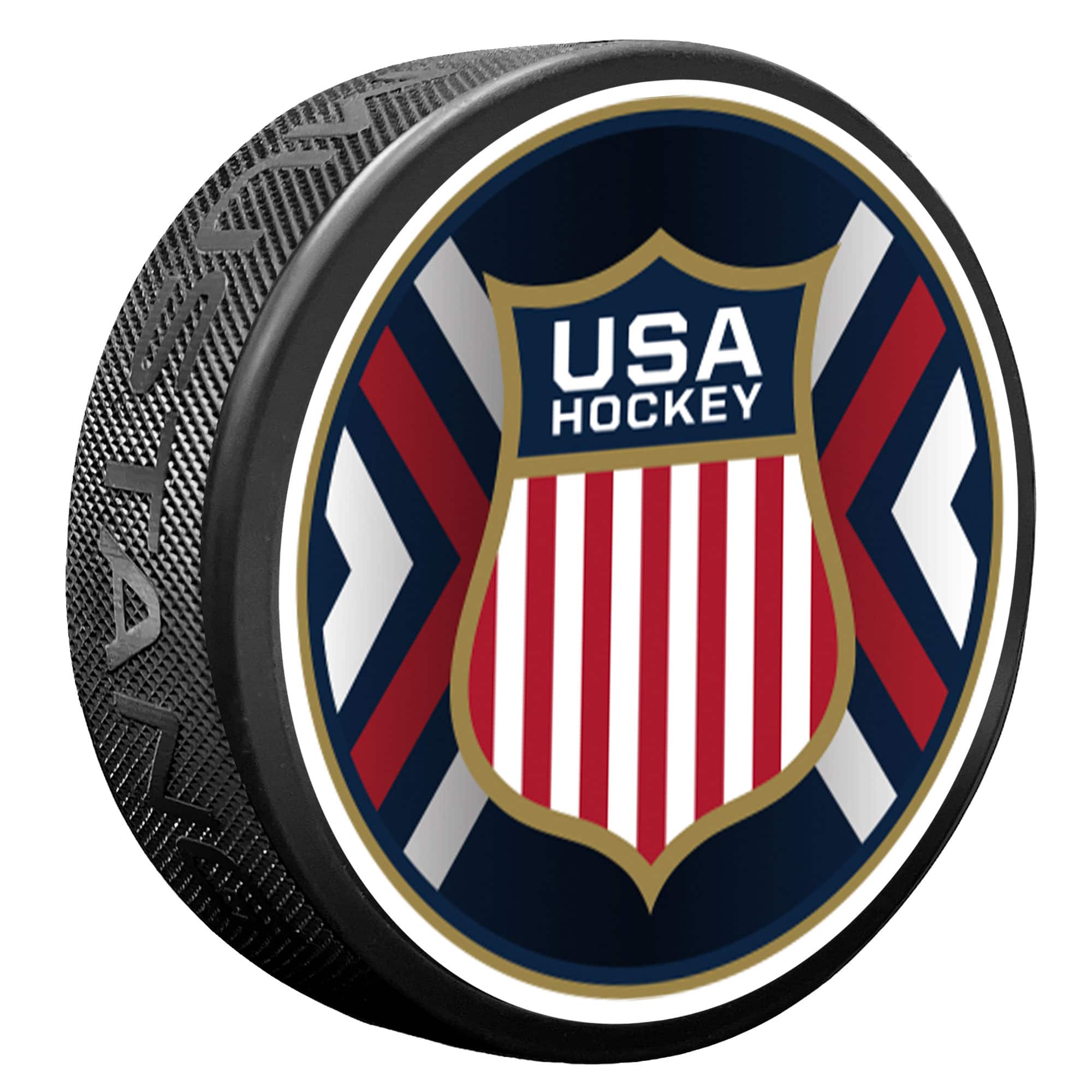 Mustang Drinkware - USA Hockey Double Chevron Hockey Puck - Multicolor