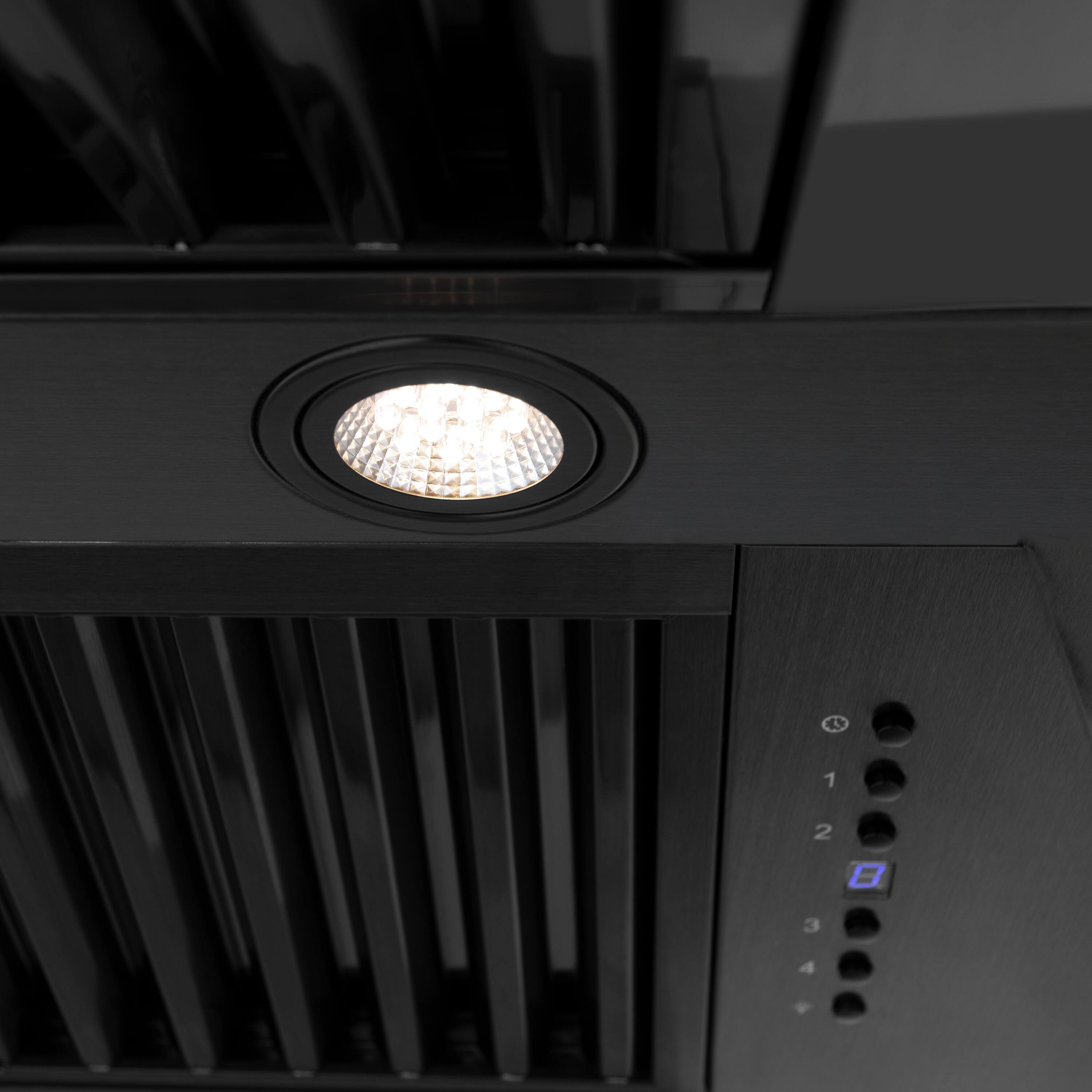 Alt View 2. ZLINE - ZLINE 48 in. Ducted Vent Black Stainless Steel Wall Mount Range Hood (BS655N-48) - Black Stainless Steel.