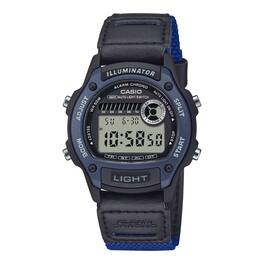 Casio - Men’s Digital Illuminator Watch with and Blue Strap - W-220HF-2AVCF - Black