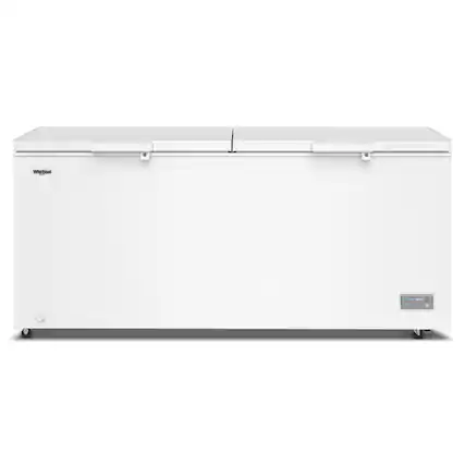 Front. Whirlpool - Whirlpool 22 cu. ft. Convertible Freezer-to-Fridge Chest Freezer with 4 Storage Baskets - White.