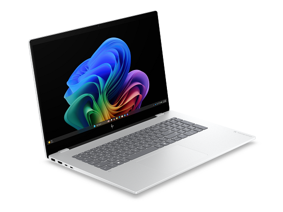 Alt View 2. HP - HP OmniBook X Laptop Computer 17.3" FHD Touch Screen Intel Core Ultra 7 16 GB - Glacier silver aluminum.