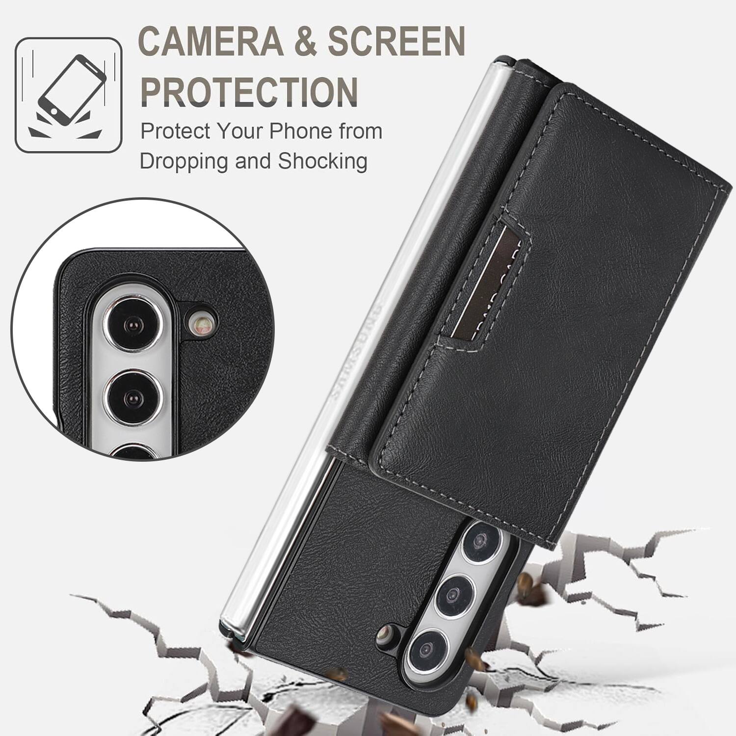 CAMERA & SCREEN PROTECTION  
Protect Your Phone from Dropping and Shocking