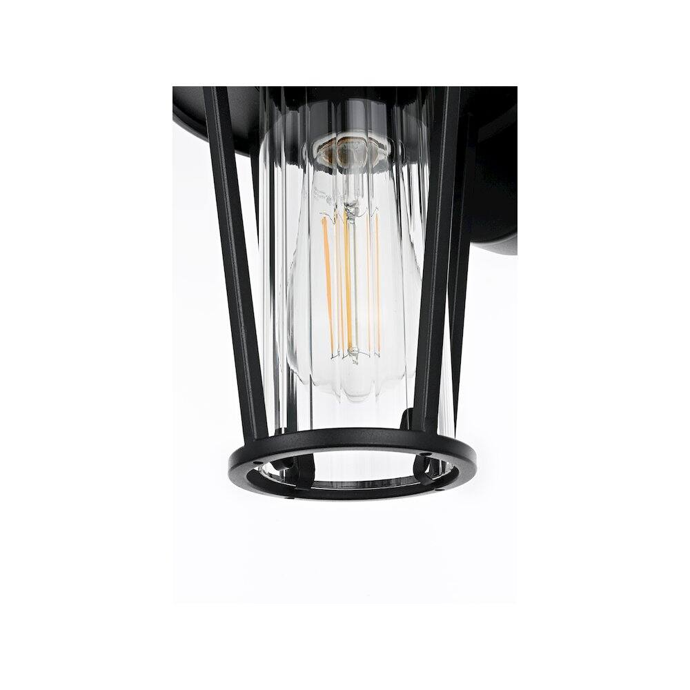 Alt View 1. Elegant Lighting - Wensley 7 inch Outdoor Pendant in Black - Black.