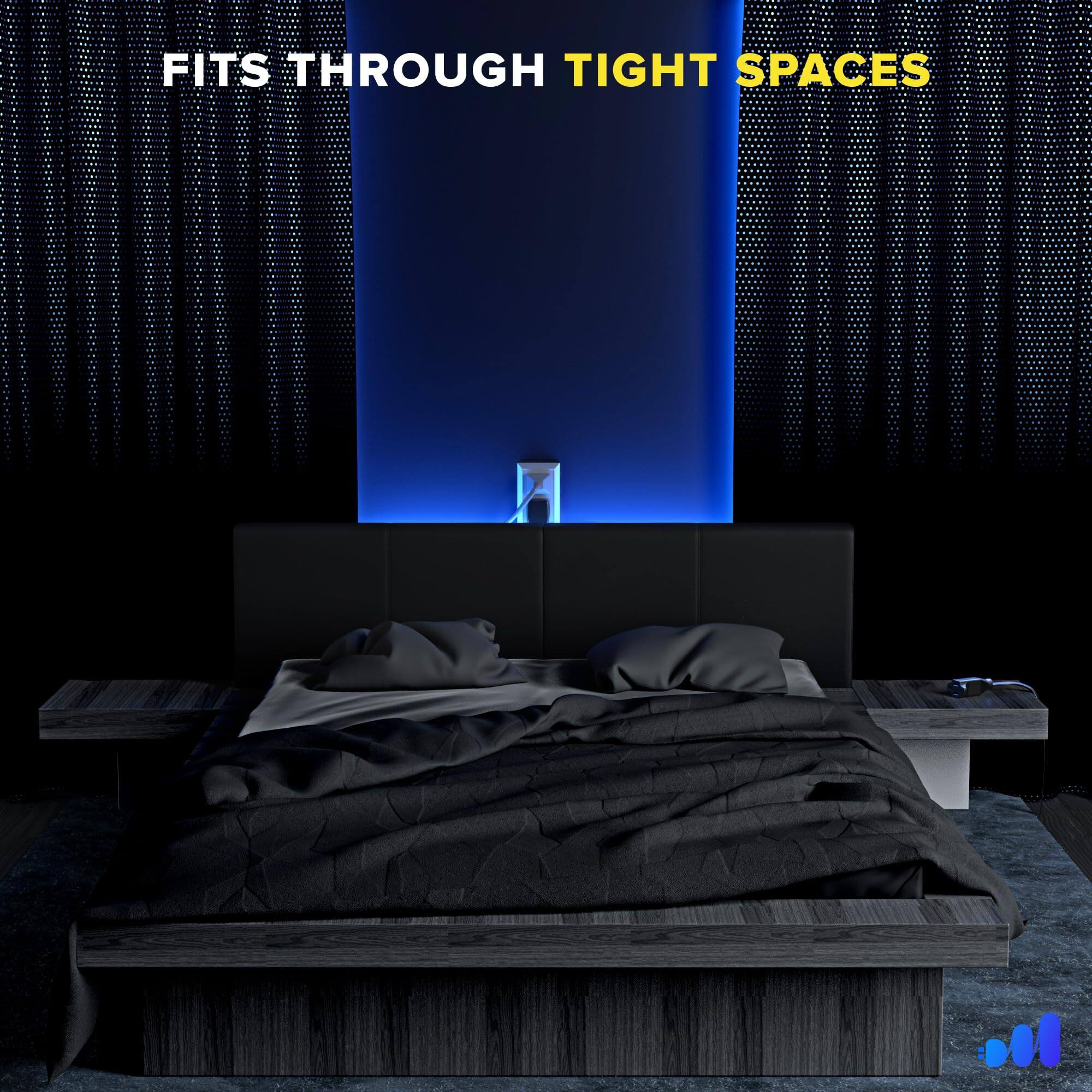 FITS THROUGH TIGHT SPACES