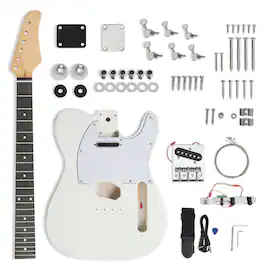 Winado - DIY Guitar Kit with Solid Body, Tech Fingerboard and Maple Neck, 6 String DIY Electric Guitar Kit with Classic Design