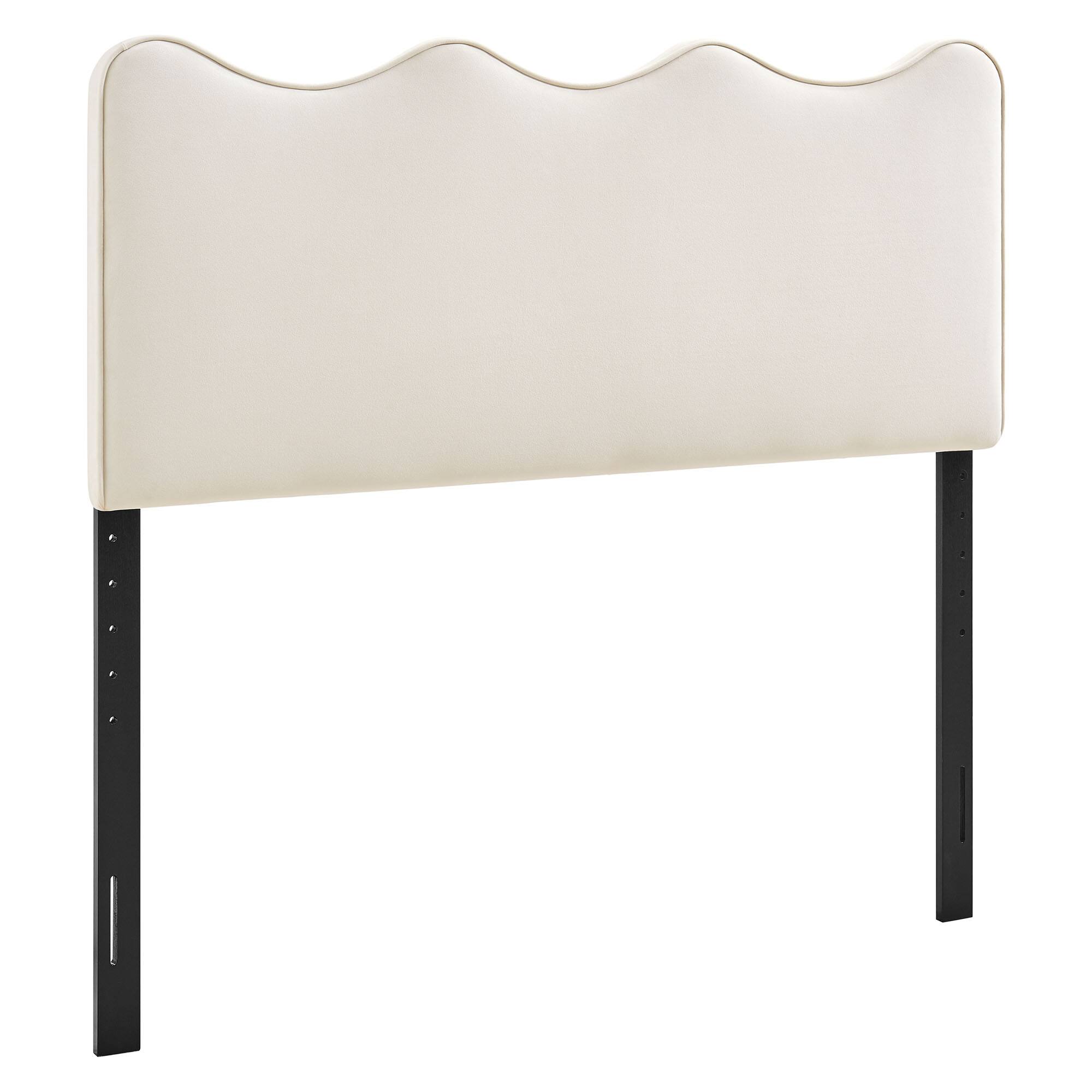 Angle. Modway - Athena Upholstered Headboard by Modway - Alabaster.