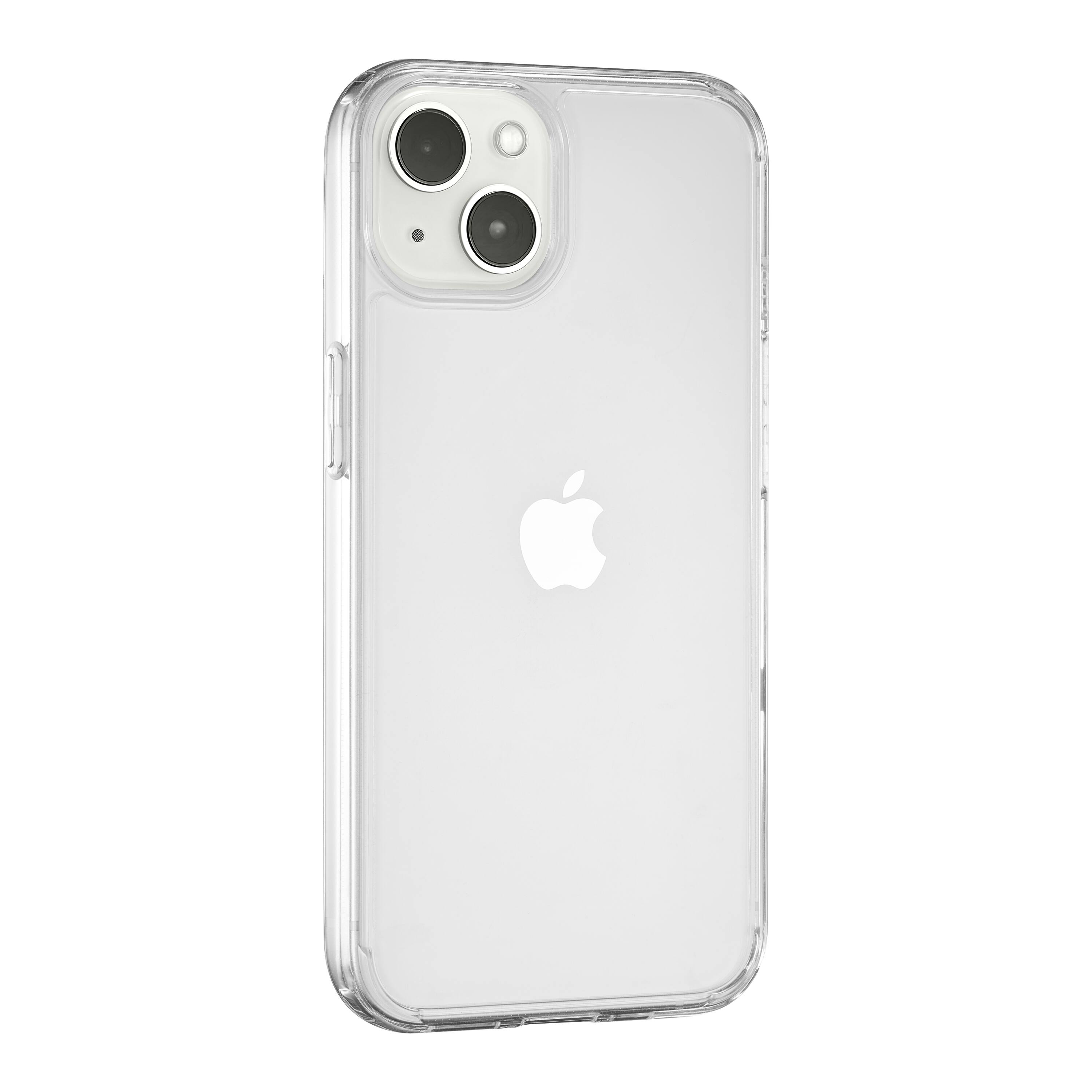 Angle. Insignia™ - Hard Shell Case for iPhone 13 - Clear.