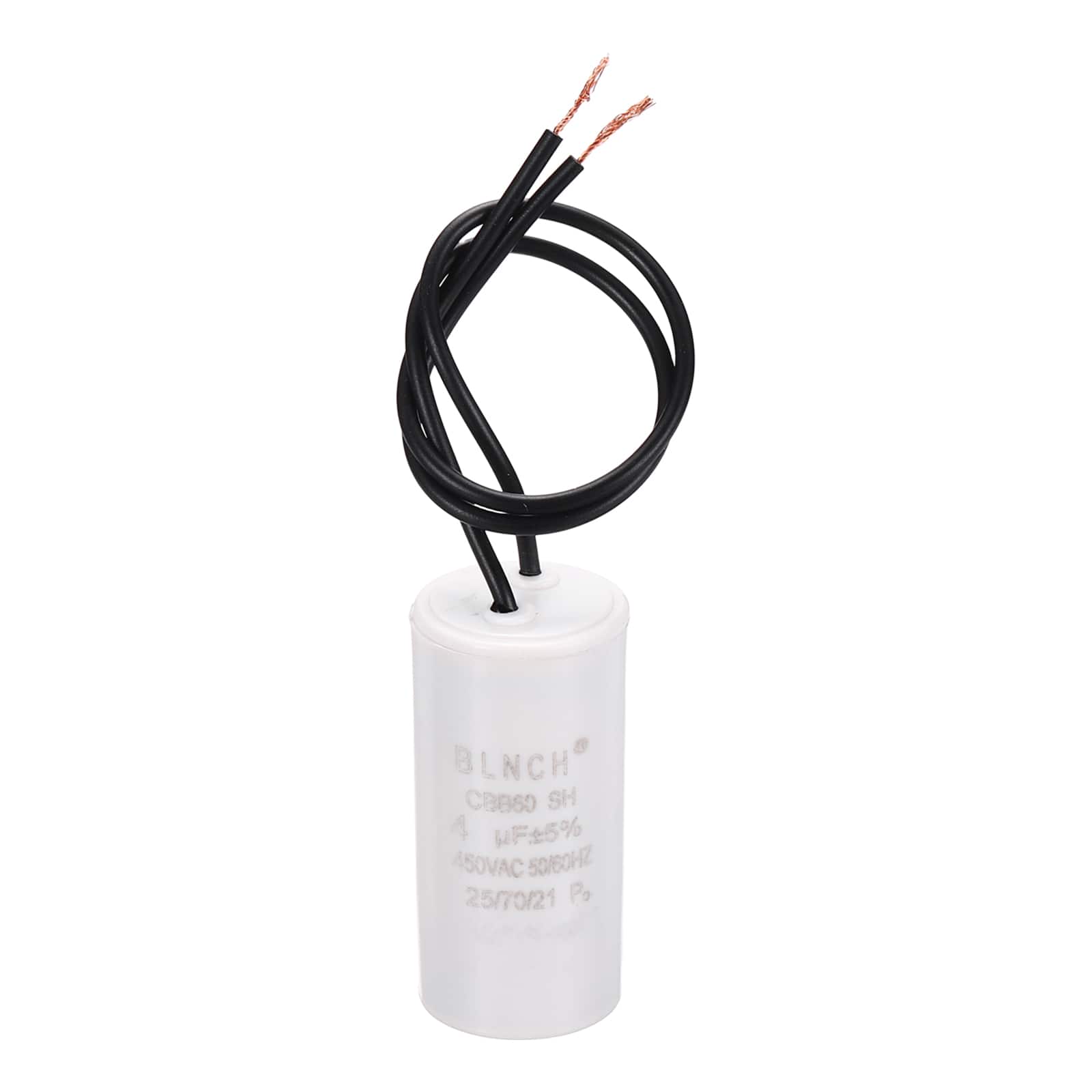 Unique Bargains - 4uF CBB60 Running Capacitor, AC 450V 2 Wire for Air Compressor, Washing Machine, Refrigerator, Air Conditioner - White price history on PriceWatchPro