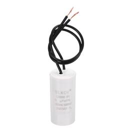 Unique Bargains - 4uF CBB60 Running Capacitor, AC 450V 2 Wire for Air Compressor, Washing Machine, Refrigerator, Air Conditioner - White