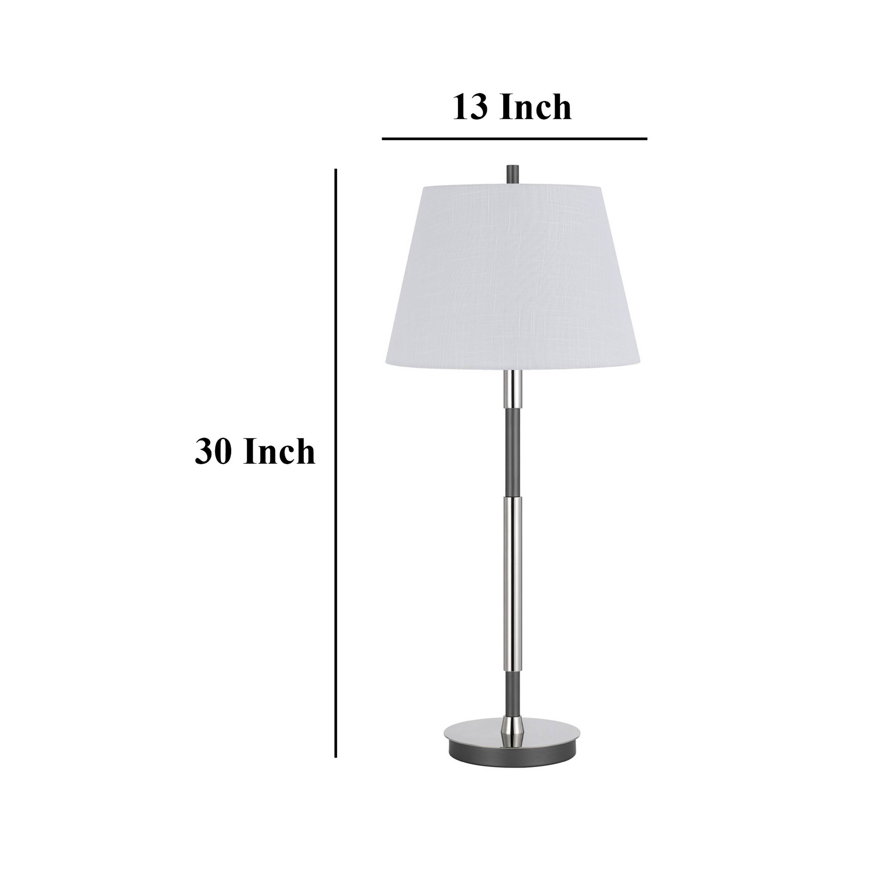 Manhattan Lane Siu 30 Inch Table Lamp, Chrome Metal Thin Pole w Finial ...