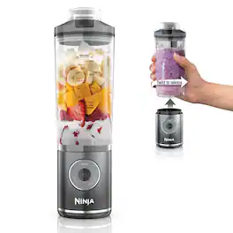 Ninja - Blast Max Portable Blender with 22oz Twist & Go Vessel - Cool Gray
