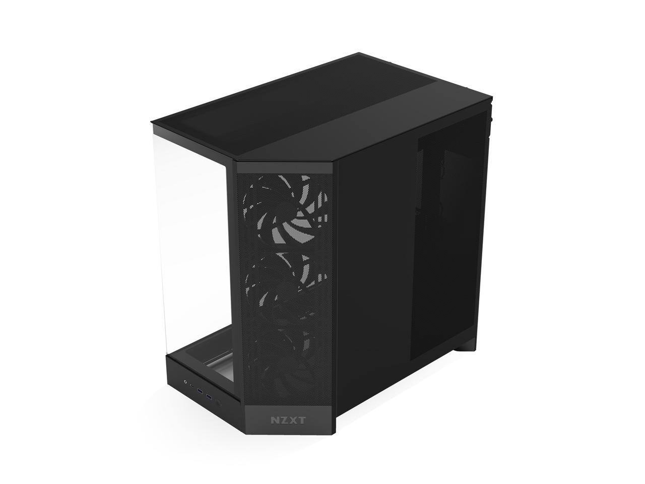 Alt View 8. NZXT - NZXT H9 Flow (2025) CM-H92FB-01 Large Dual-Chamber ATX Mid-Tower - Black - Black.