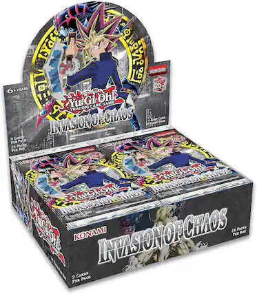 Yu-Gi-Oh! Trading Card Game
Invasion of Chaos
English Edition
25th Anniversary
Konami
9 Cards Per Pack
24 Packs Per Box