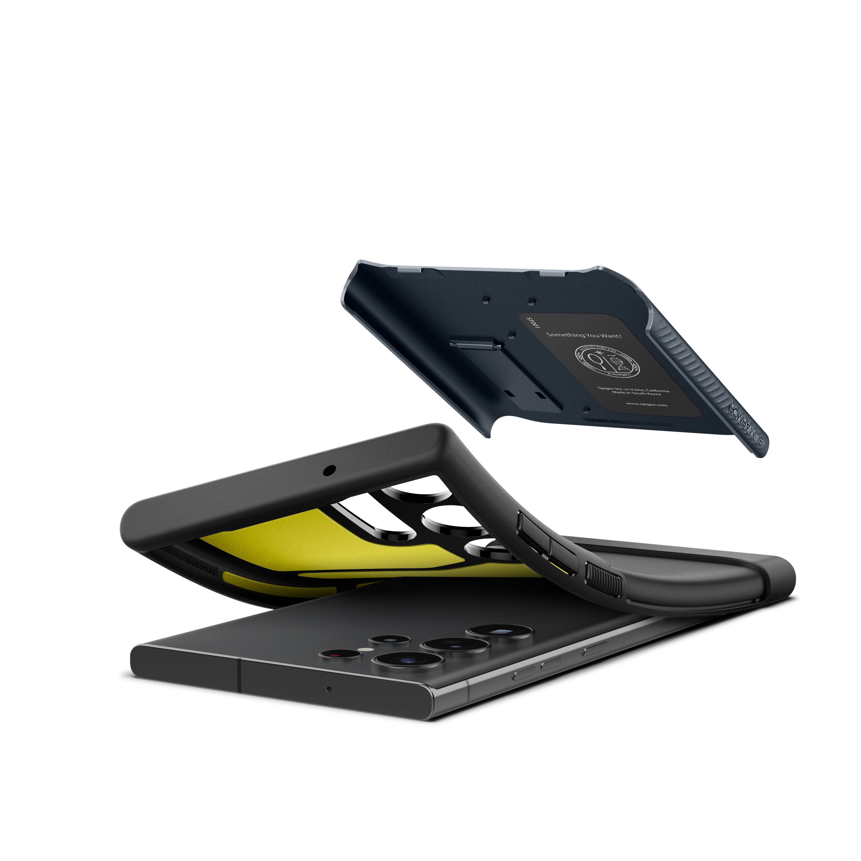 Alt View 3. Spigen - Slim Armor Case for Samsung Galaxy S23 Ultra - Metal Slate.