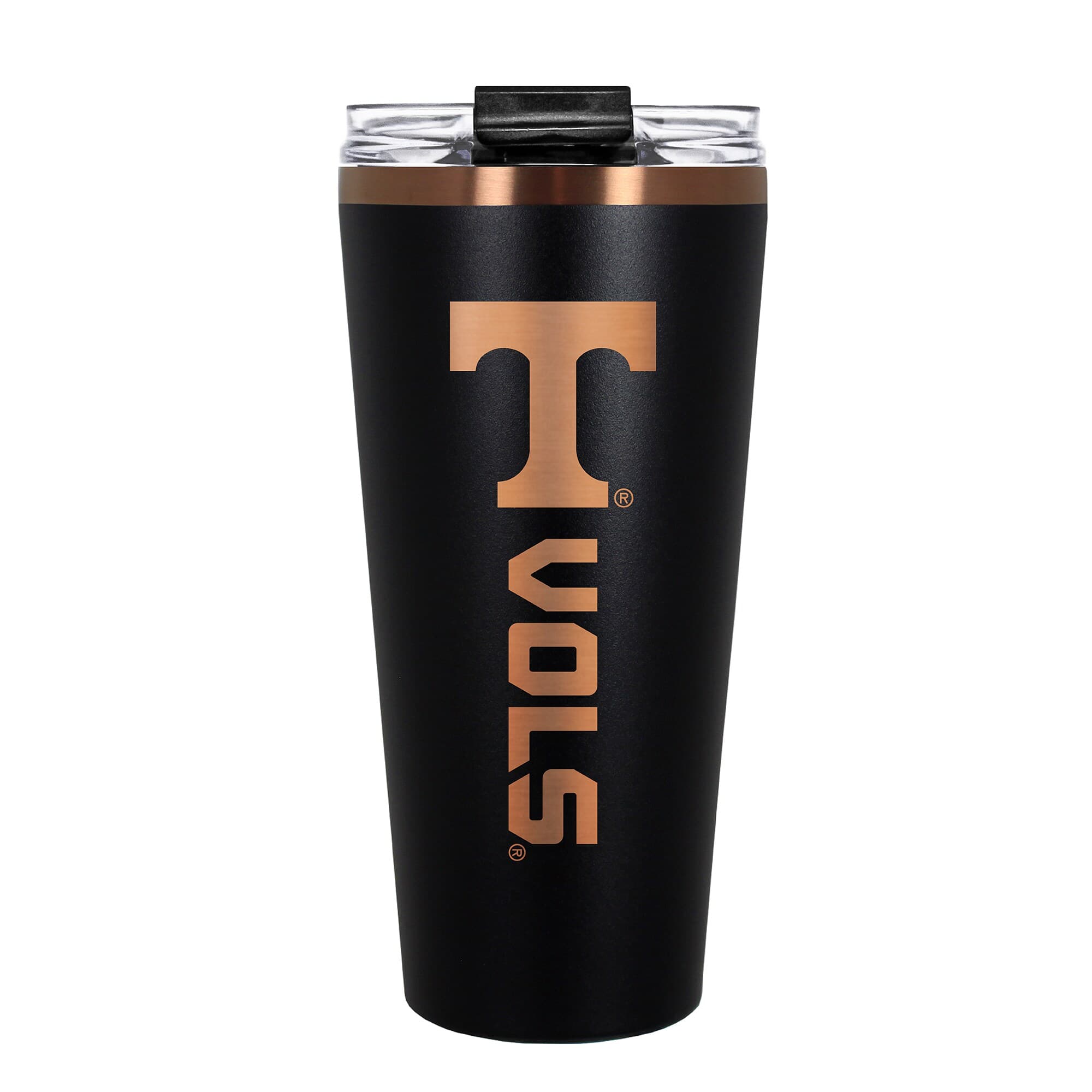 Front. Great American Products - Tennessee Volunteers 30oz. Big Slim Tumbler - Black.