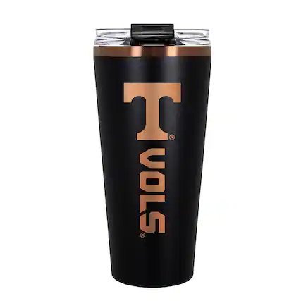 Front. Great American Products - Tennessee Volunteers 30oz. Big Slim Tumbler - Black.