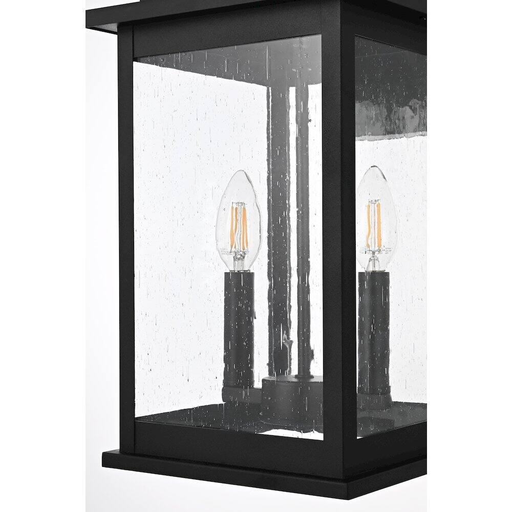 Alt View 1. Elegant Lighting - Ringgold 8.5 Inch Outdoor Wall Sconce In Black - Black.