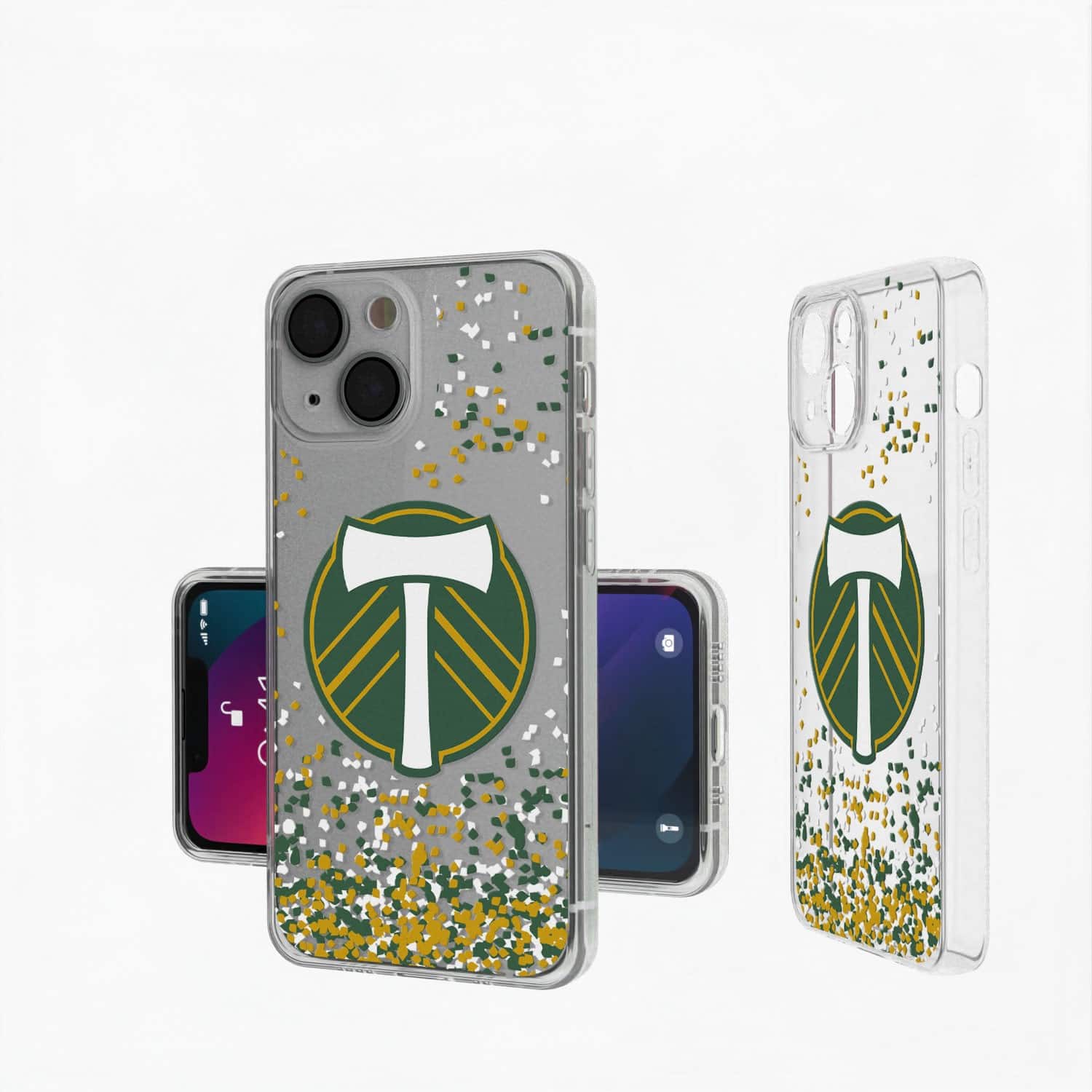 Keyscaper - MLS - Portland Timbers iPhone Confetti Design Clear Case - 13 mini - Multicolor