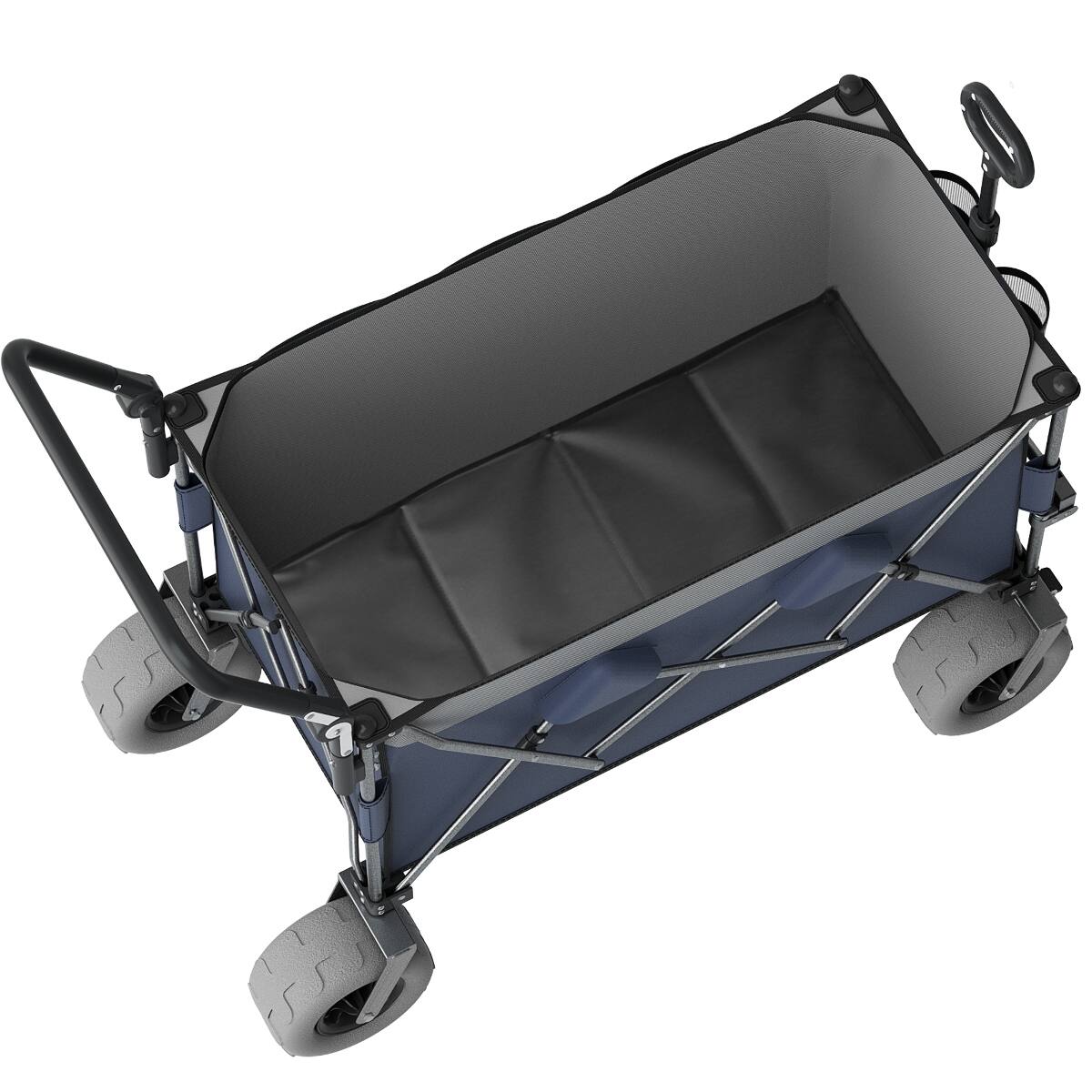 Alt View 2. Loheer - Loheer Folding Wagon Cart with All Terrain Beach Wheels and Adjustable Push Pull Handles.