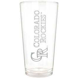 Great American Products - Colorado Rockies Etched 16oz. Vertical Rally Cry Pint Glass - Multicolor