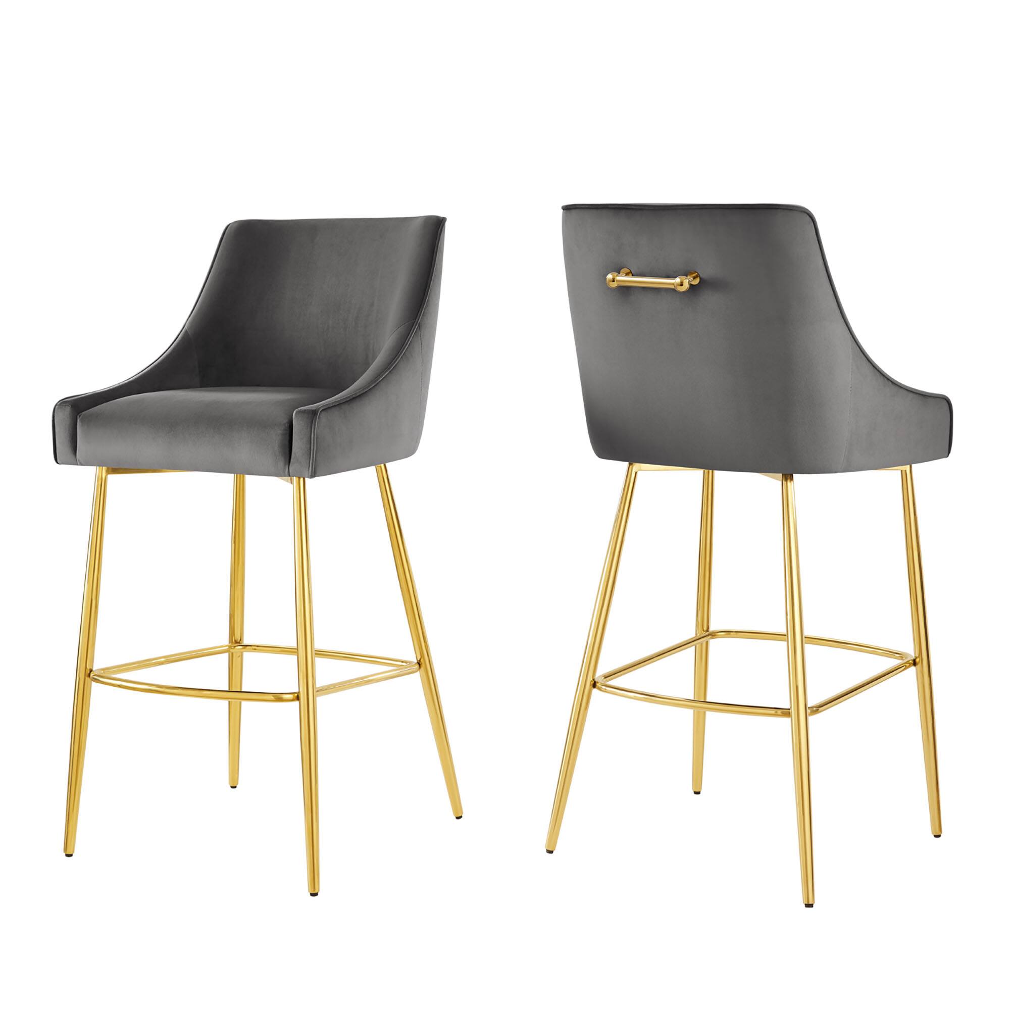 Angle. Modway - Discern Bar Stools Set of 2 by Modway - Gray.