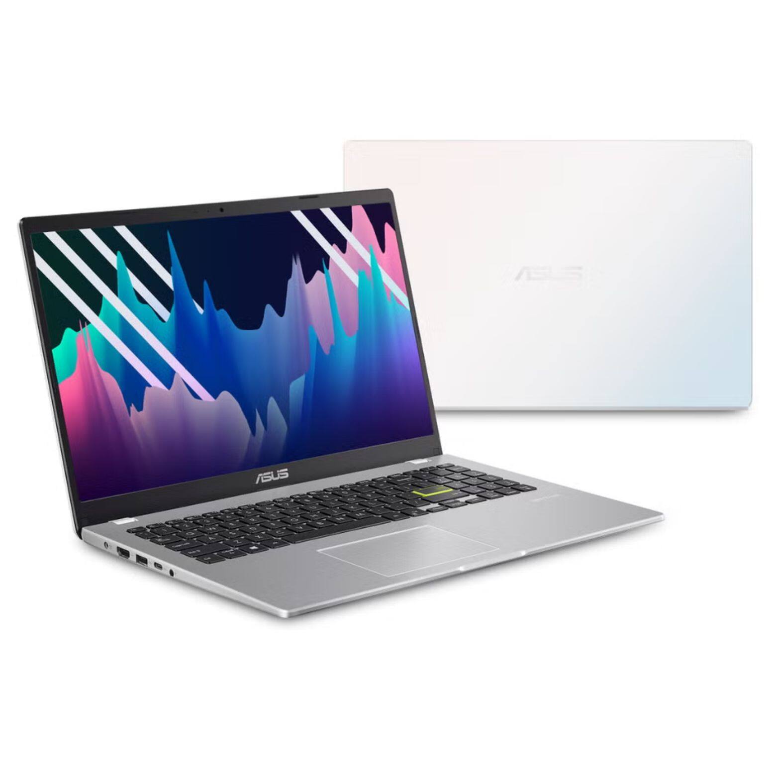 Alt View 4. ASUS - Vivobook Go 15 15.6" FHD Intel Celeron N4500 1.1 GHz up to 2.8 GHz 4GB RAM 128GB eMMC Windows 11 Home in S Mode - White.