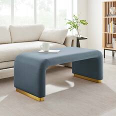 Front. Modway - Koda Performance Velvet Waterfall Ottoman by Modway - Brass Cadet Blue.