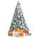 Alt View 19. Costway - 8ft Snow Flocked Christmas Tree Glitter Tips w/ Pine Cone & Red Berries - Green/White.