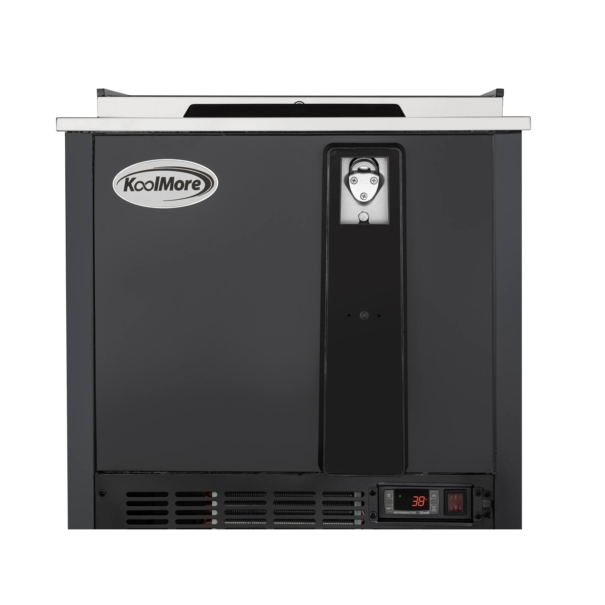 Alt View 7. Koolmore - 25 in. Commercial Bottle Cooler in Black with Built-In Opener, ETL Listed, 5 cu. ft. (KM-BOC25-BK) - Black painted steel.