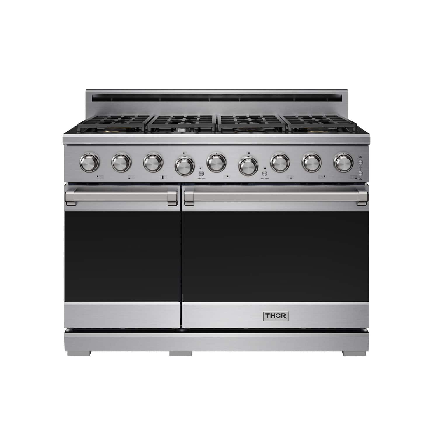 Thor Kitchen - 7.6 Cu Ft. Freestanding Liquid Propane Double Oven Gas Range with Infrared Broiler - Stainless Steel