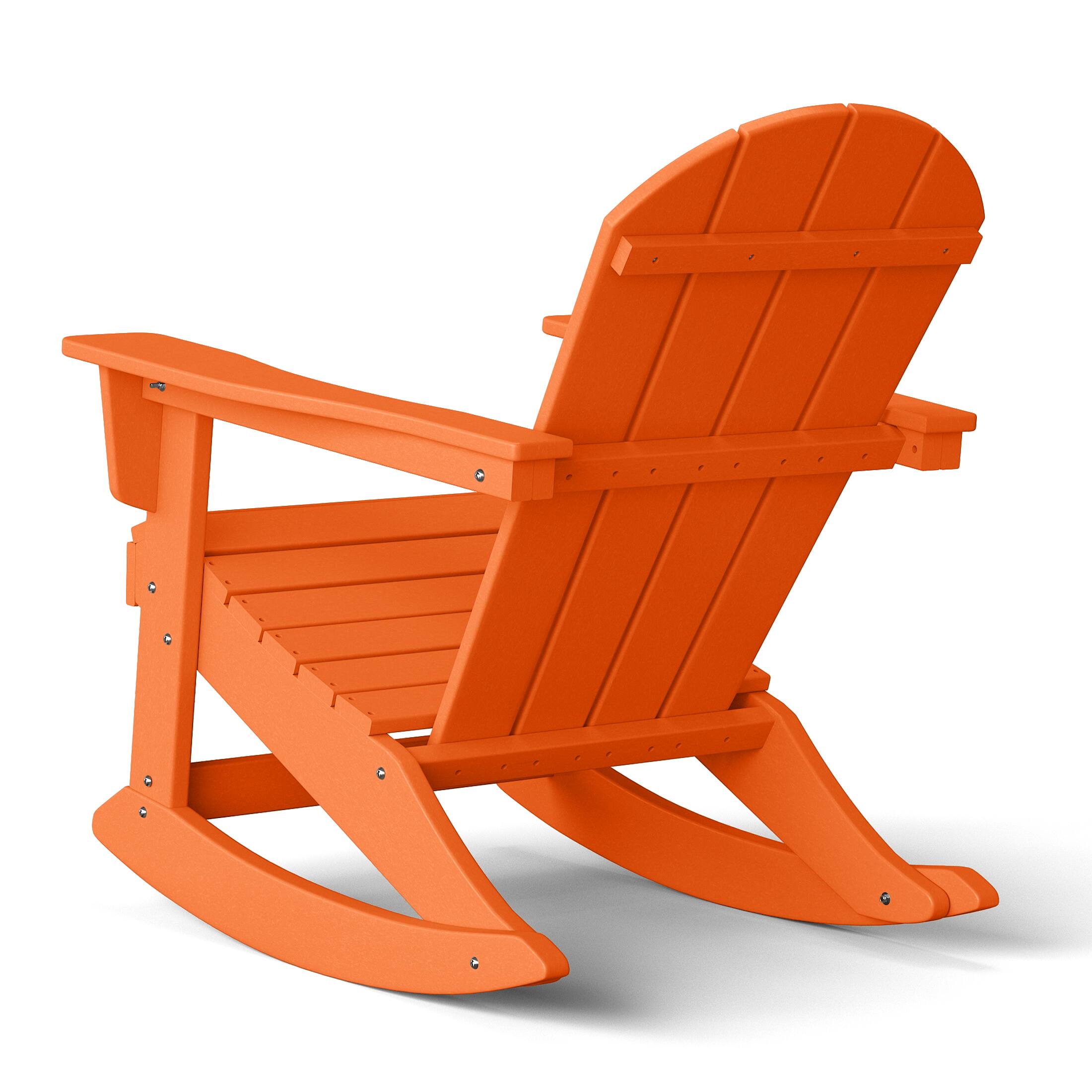 Alt View 3. WestinTrends - WestinTrends Malibu 2 piece set Outdoor / Patio Poly Adirondack rocking chairs ( 2 seater ) - Orange.