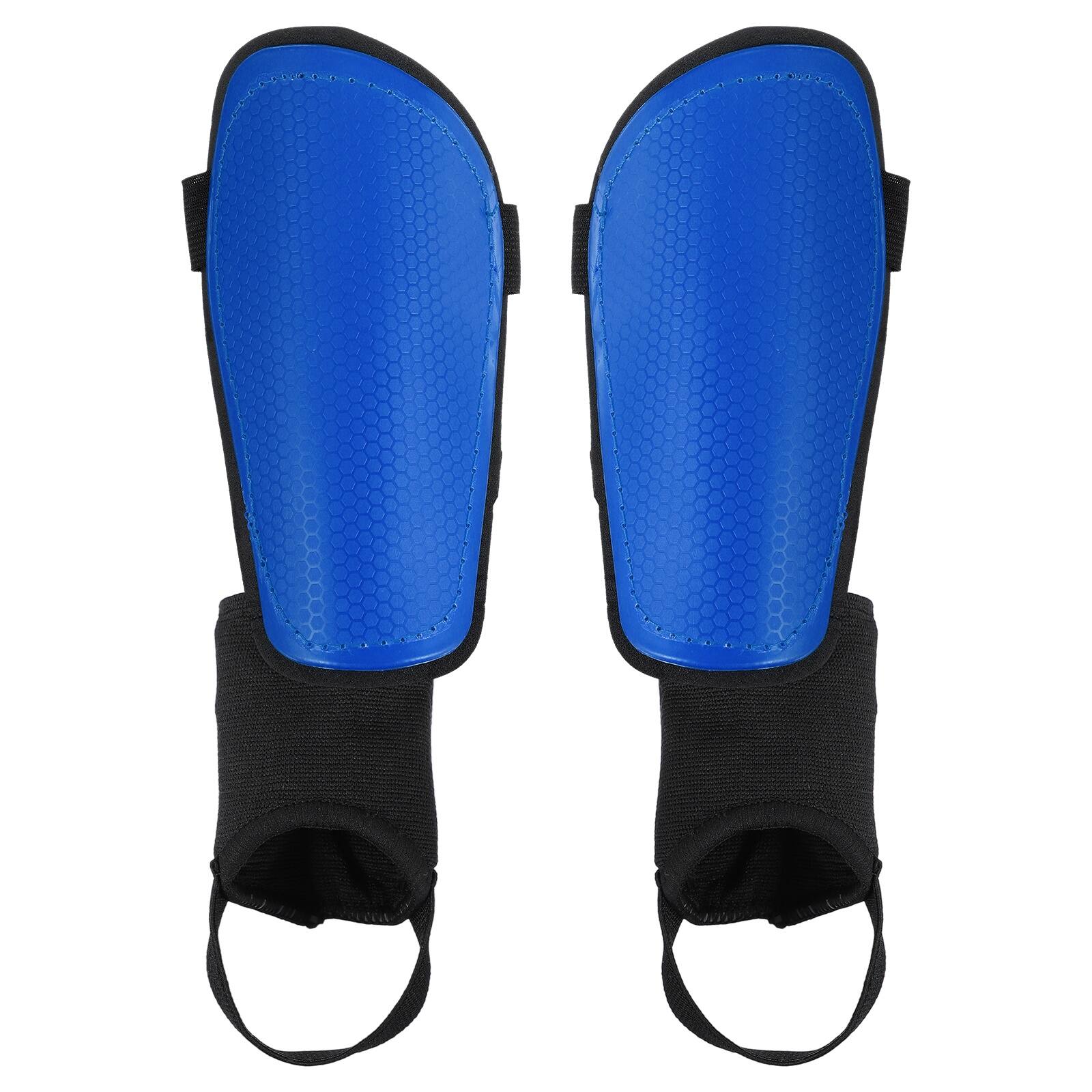 Front. Unique Bargains - Soccer Shin Guards, Shin Pads EVA Cushion with Ankle Protection - For Youth Adults Women Men Football Training, S Size - Blue.