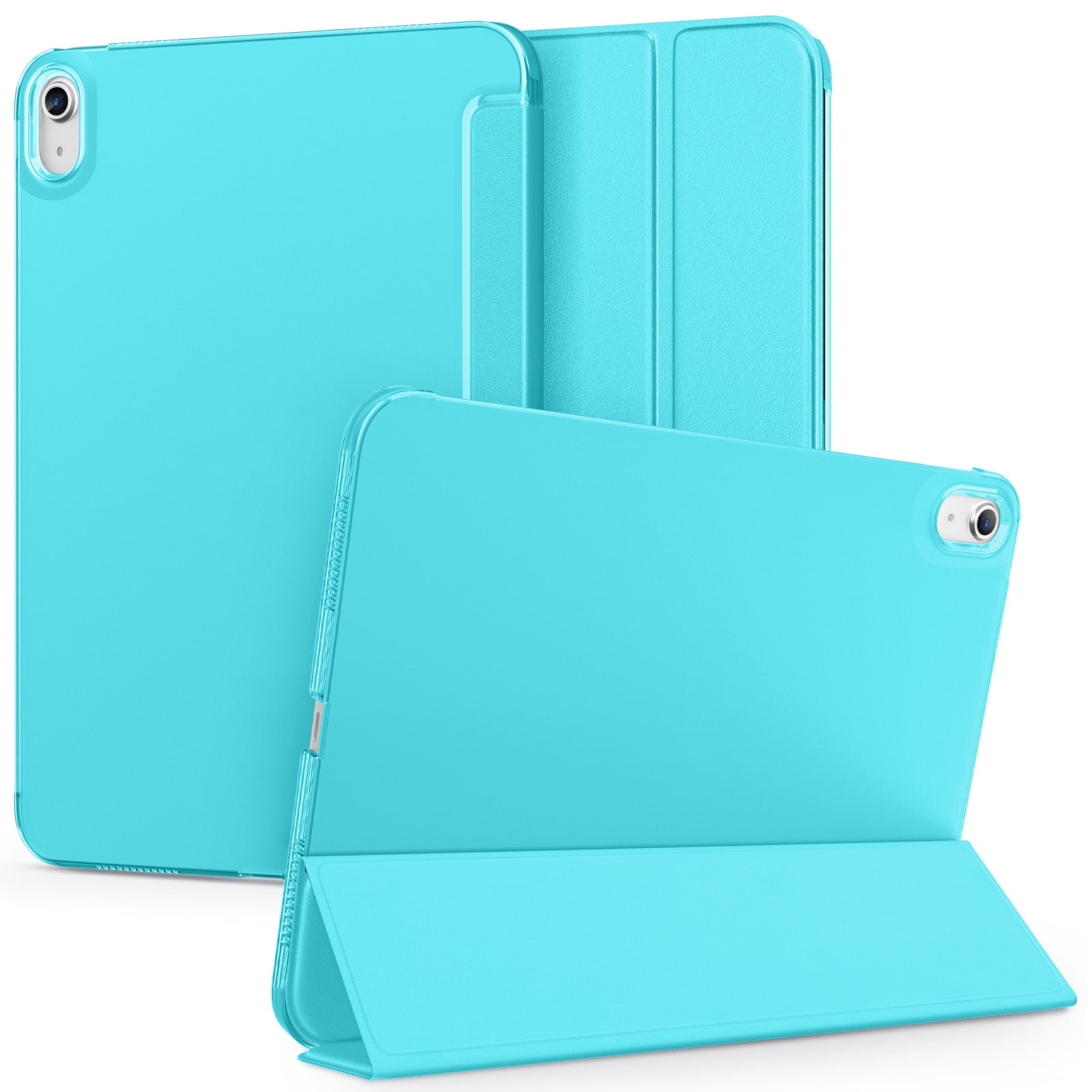 Front. DTTO - Case for iPad (A16) 11th Gen11- Inch 2025, for iPad 10th Gen 2022 ,Matte Frosted Shockproof Back ,Auto Sleep/Wake - Blue.