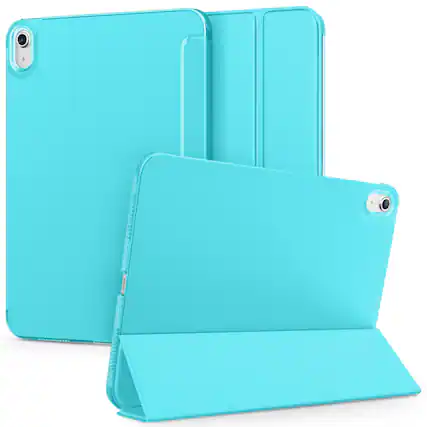 Front. DTTO - Case for iPad (A16) 11th Gen11- Inch 2025, for iPad 10th Gen 2022 ,Matte Frosted Shockproof Back ,Auto Sleep/Wake - Blue.