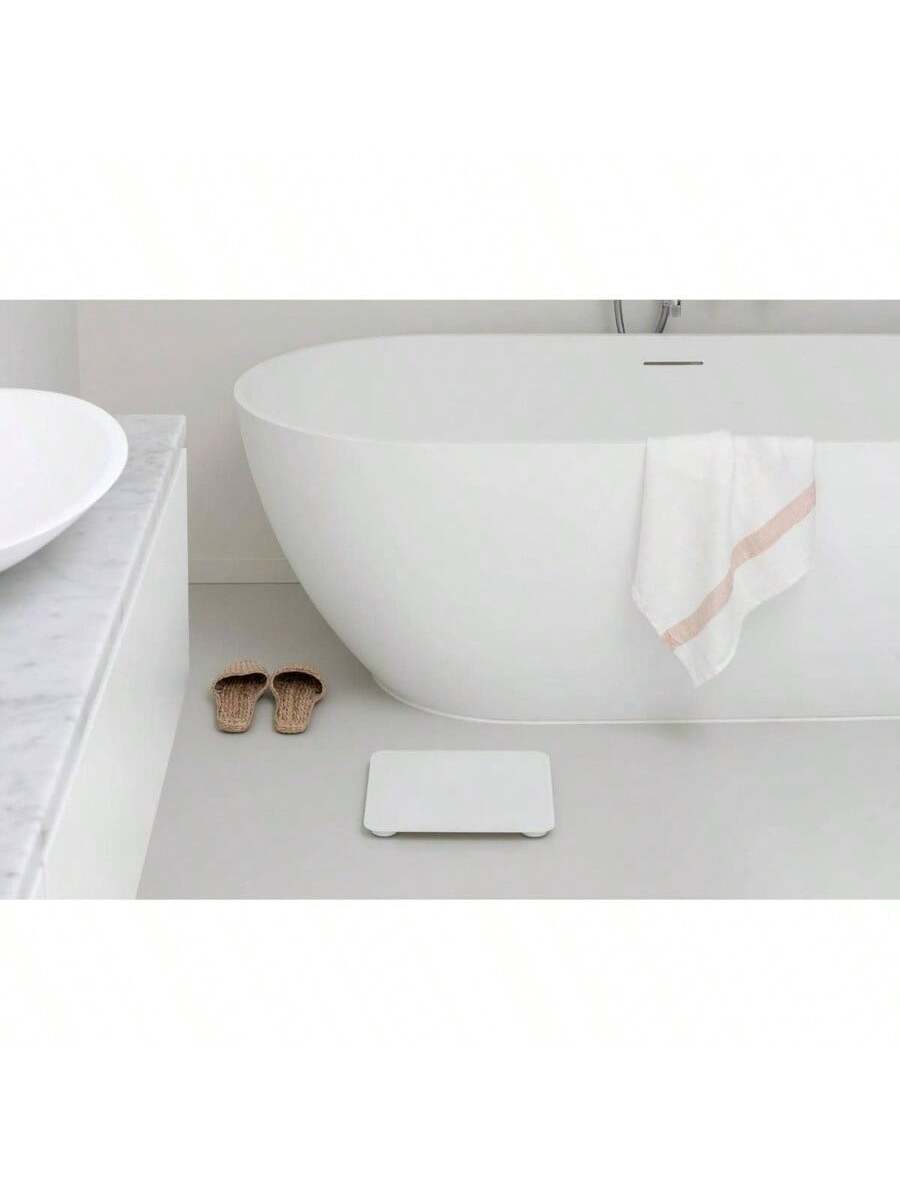 Alt View 3. The Best Inks - Renew Digital Bathroom Weighing Scales White - Powered Personal Body Weight Scales with Backlit Display Glass - White.